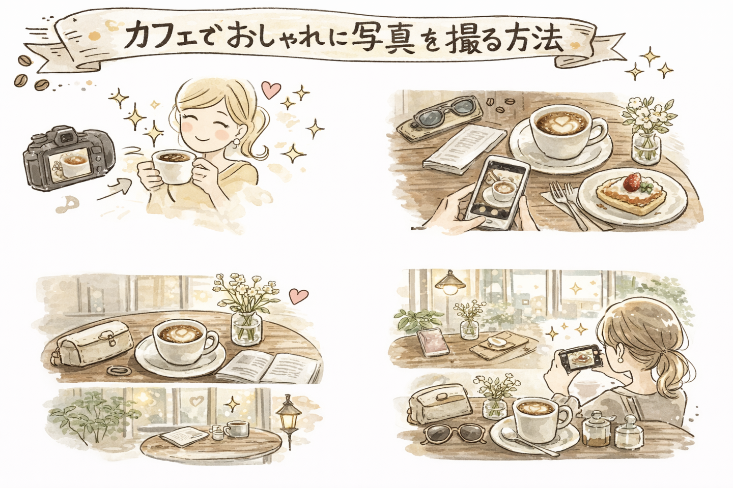 カフェでおしゃれに写真を撮る方法｜スマホ