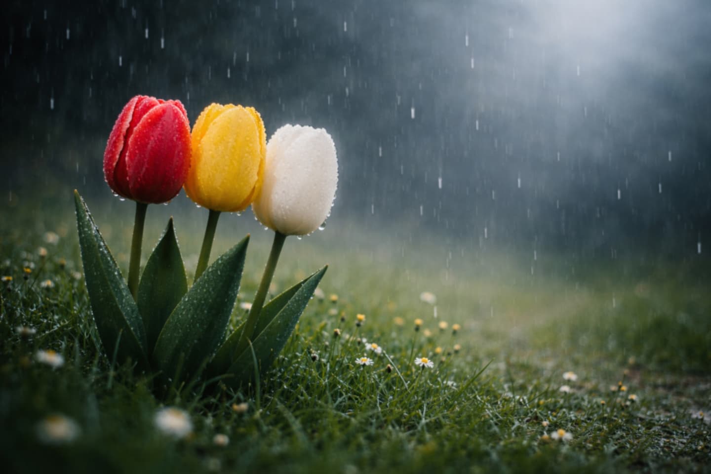 チューリップの美しい撮り方｜雨の日はチャンス